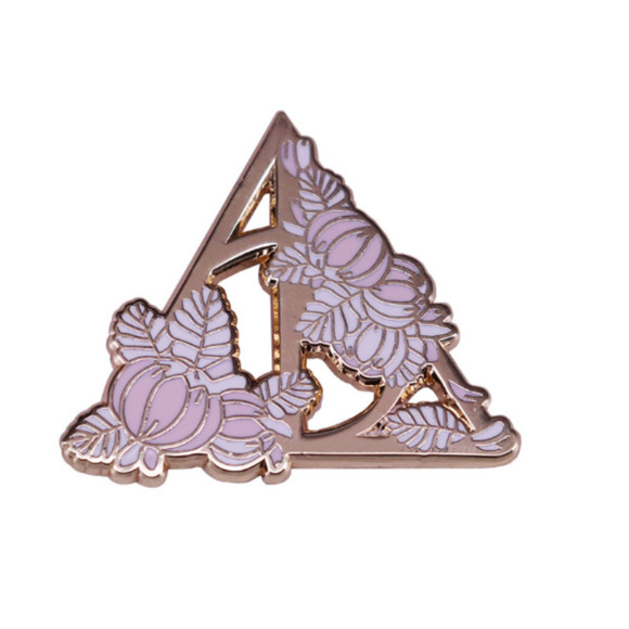 Harry Potter Blooming Deathly Hallows Sign Enamel Pins 234 - Picture 2 of 2